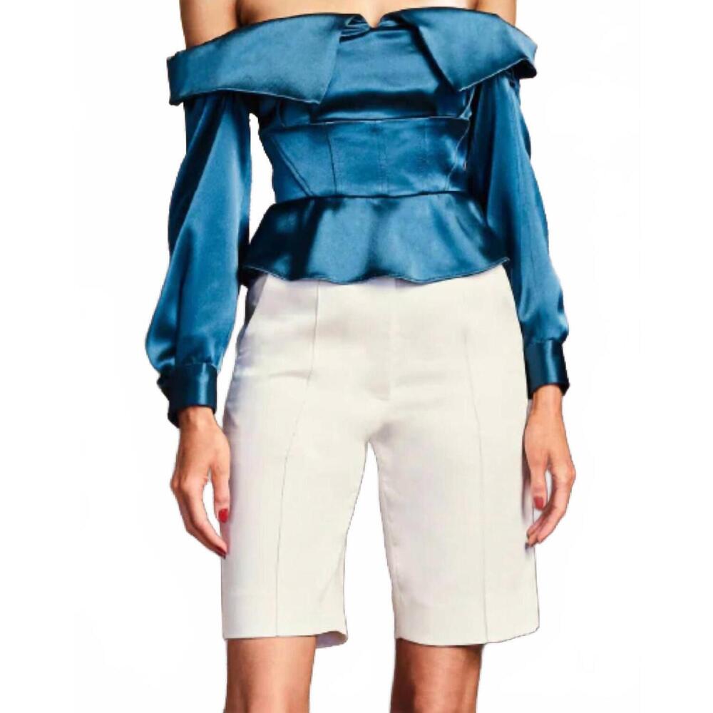 NEW DEITY tailored lightweight shorts in ivory
